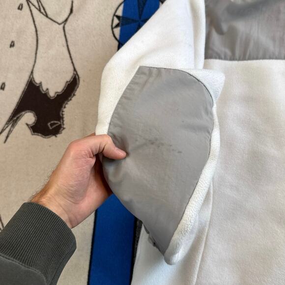 The North Face White Denali Fleece Hooded Full Zip Jacket Women's Size XL - Picture 9 of 12